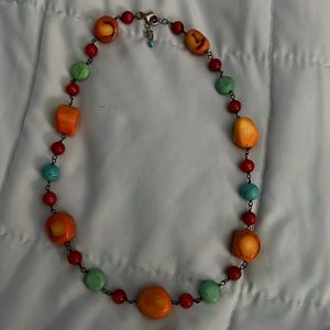 Coral and turquoise necklace